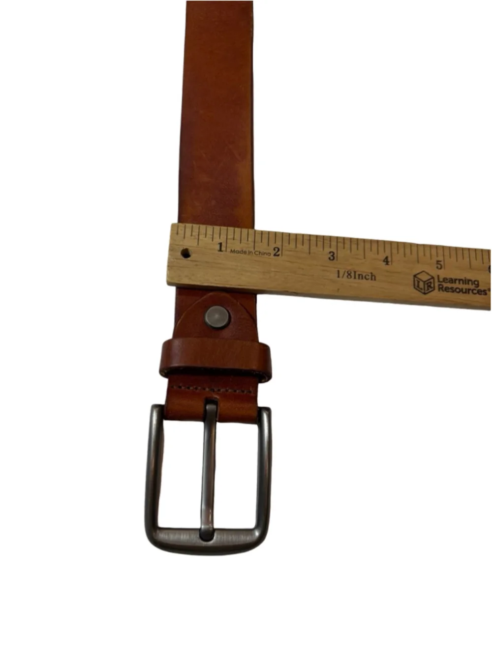 Bullko Brown Genuine Leather Belt Minimalist Heritage Workwear
